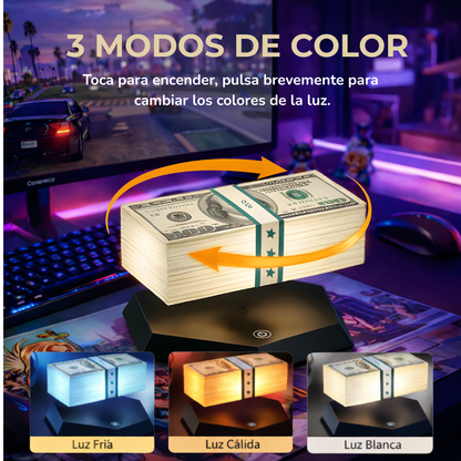 Lampara De Billetes Flotantes 3D
